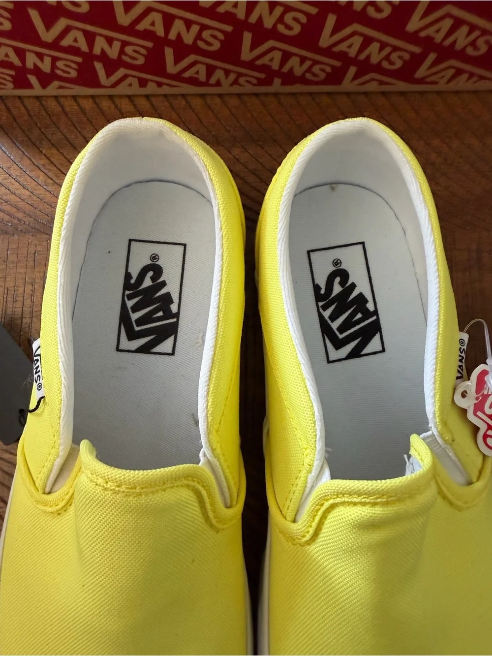 Vans Yellow Slip-On Canvas Sneakers